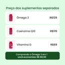 Ômega 3 em 1: Ômega 3 com Coenzima Q10 e Vitaminas D e E