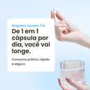 Magnésio Quelato Trio 350mg | Bisglicinato, Dimalato e Taurato com Vitamina B6 (60 Cápsulas)