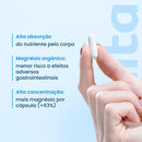 Magnésio Quelato Trio 350 mg Bisglicinato Dimalato + Taurato com Vitamina B6 em cápsulas