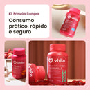 Kit 1‭ᵃ Compra: Ômega 3 em 1 + Magnésio Quelato Trio. Ganhe Ômega 3 em 1: Ômega 3 com Coenzima Q10 e Vitaminas D e E