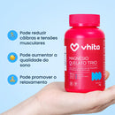 Magnésio Quelato Trio 350 mg Bisglicinato Dimalato + Taurato com Vitamina B6 em cápsulas